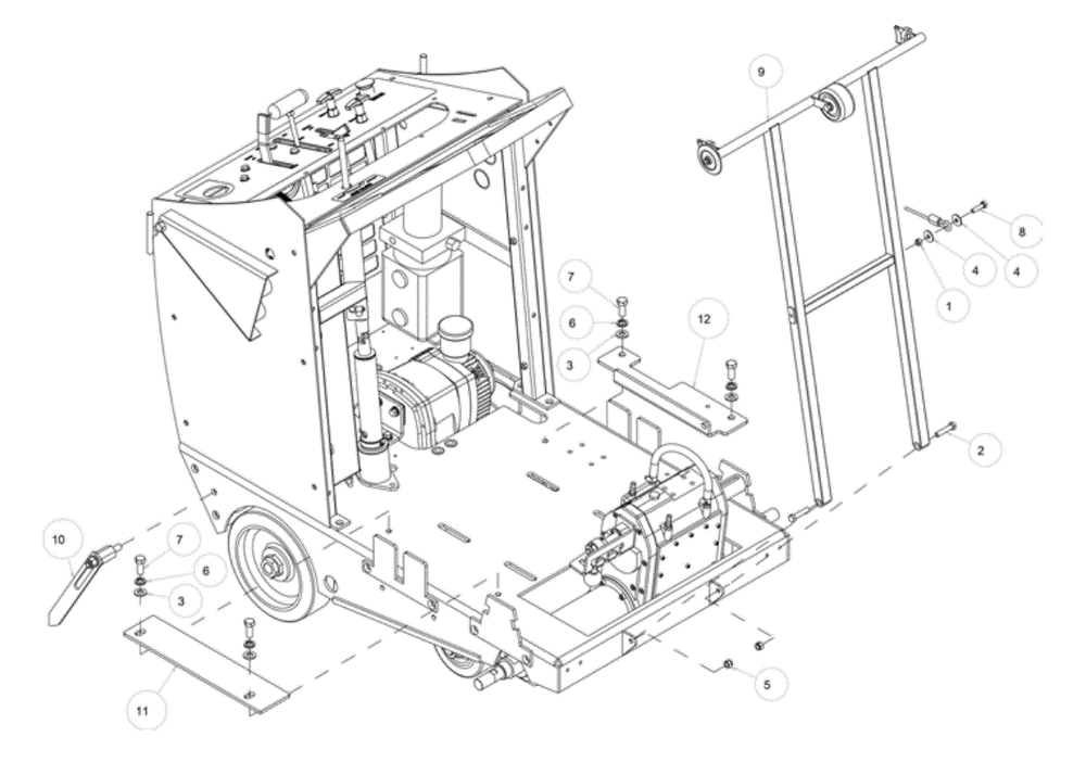 Section 17 Diagram and Parts List for MK-4020KBG 167420-20G MK Diamond Concrete Saw